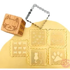 Scrapcooking Tampon Biscuit^Tampon et découpoir pour biscuit chat-