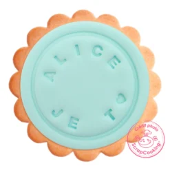 Scrapcooking Tampon Biscuit^Tampon à message personnalisable -