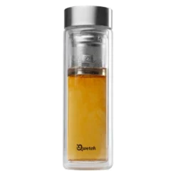 Qwetch Repas Nomade^Théière verre double paroi inox 430 ml -
