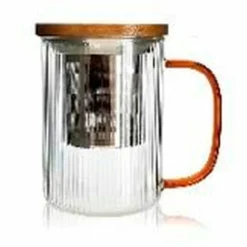 Alice Delice Vaisselle|Mug, Tasses Et Bols^Tisanière en verre anse ambre 475 ml Karl - Ogo Living
