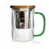 Ogo Living Vaisselle|Mug, Tasses Et Bols^Tisanière en verre anse verte 475 ml Karl -