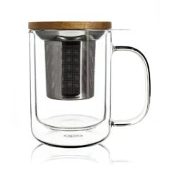 Ogo Living Vaisselle|Mug, Tasses Et Bols^Tisanière en verre double paroi 350 ml Gustave-
