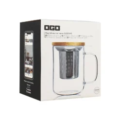 Alice Delice Vaisselle|Mug, Tasses Et Bols^Tisanière en verre 450 ml Gustave - Ogo Living