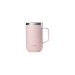 Qwetch Repas Nomade^Travel mug isotherme avec anse pastel rose 470 ml -