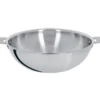 Cristel Cuisson Sur Plaque|Wok^Wok amovible inox triply sans PFAS Casteline 28 cm -