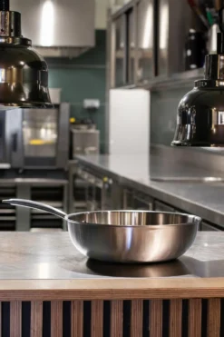 Menastyl Cuisson Sur Plaque|Casseroles^Wok inox sans PFAS Triply 28 cm -